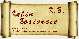 Kalin Bosiorčić vizit kartica